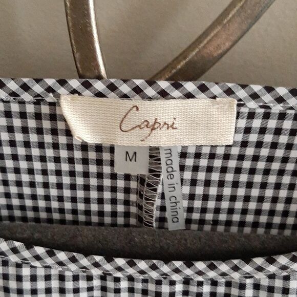 Capri black/white check top - Picture 5 of 6